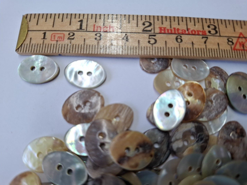 MOTHER OF PEARL Oval Shape x 10 for blouses, shirts, jackets and crafts. - Picture 2 of 3