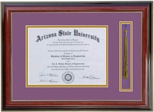 DIPLOMA FRAME WITH TASSEL HOLDER 8x6,8x10,8.5x11,10x13,11x14 RC MAHOGANY-PURPLE
