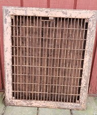 Vintage Salvaged Metal Heat Air Register Grate Vent W/ Louvers Restoration