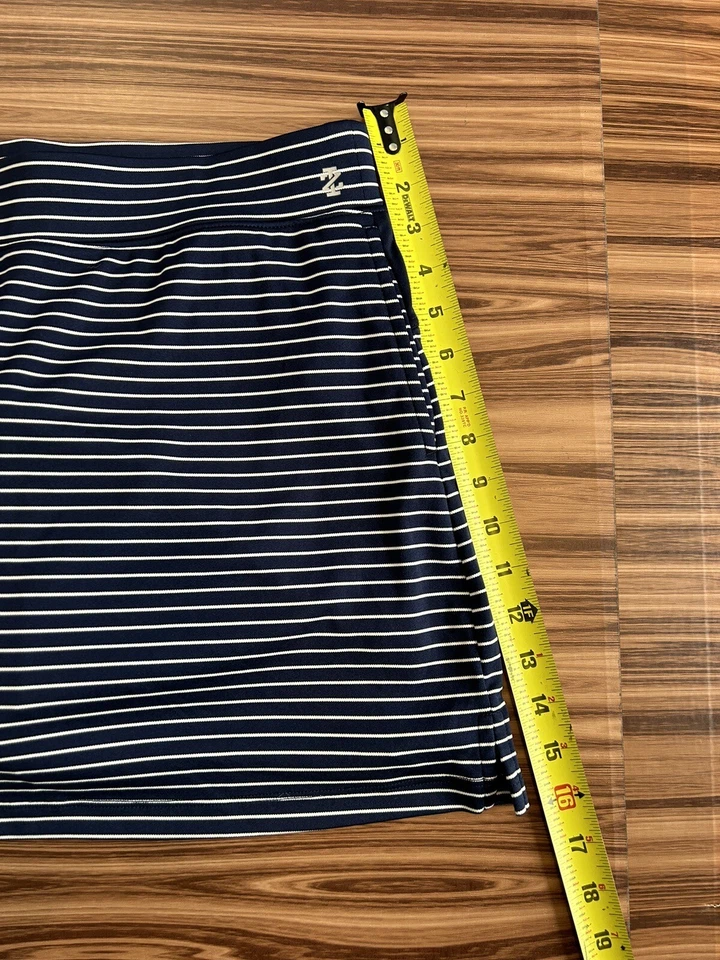 Falda corta IZOD Golf para mujer azul a rayas talla grande Foto 3 de 4