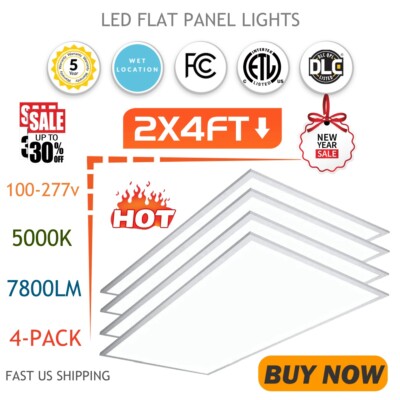 2X4 FT LED Troffer Flat Panel Lights, 75W 2x4 Lay in LED Troffer Light Fixtures