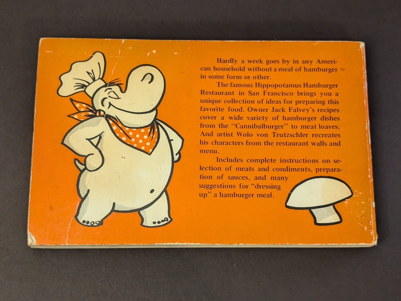Hippo Cook Book - Hippopotamus Hamburger 1969 - Jack Falvey / Wolo Illustrated