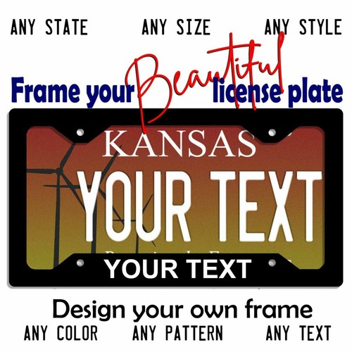 Kansas License Plate Power Future custom personalized Any TEXT Car Bike Key Tag - Picture 2 of 17