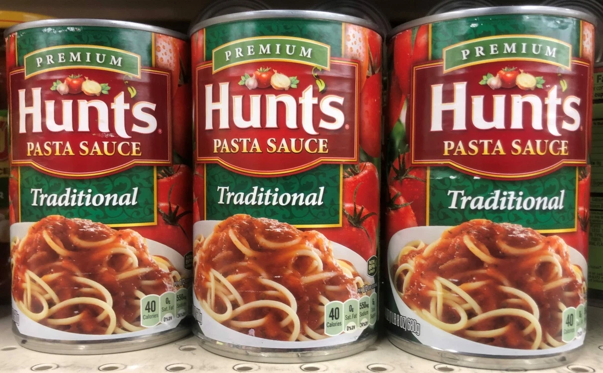 3 CANS Hunt s Traditional Spaghetti Pasta Sauce 100 Natural