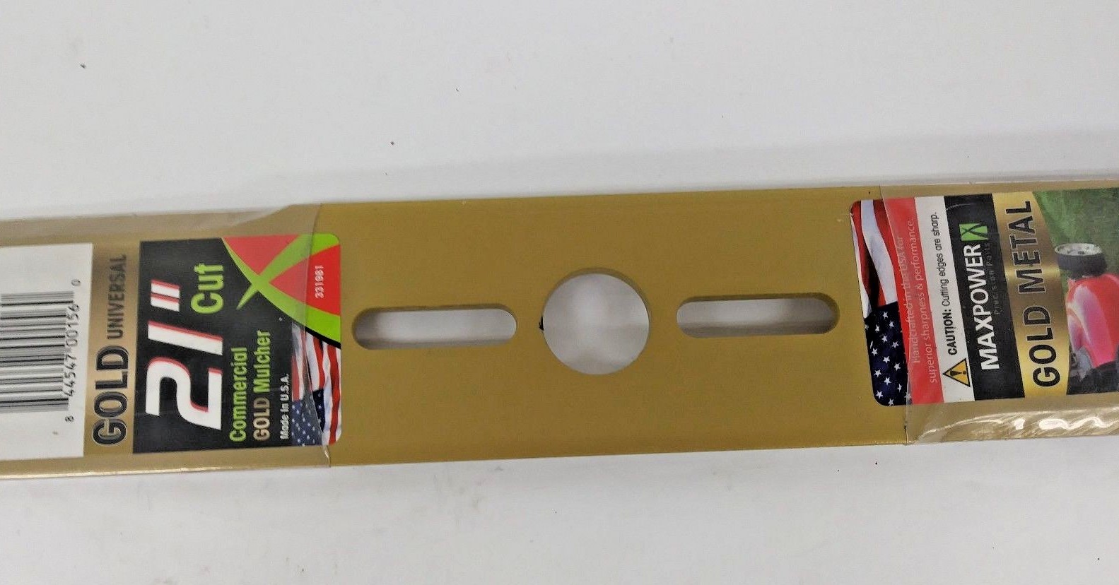 Qty-1 21" Maxpower 331981 Universal Gold Metal Mulching Mower Blade NO Hardware