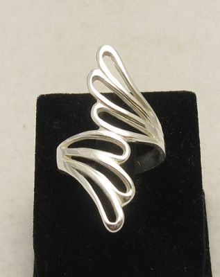 Genuine Sterling Silver Stylish Long Ring Hallmarked Solid 925 Handmade