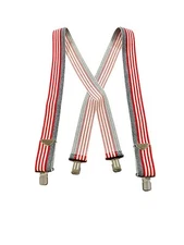 MeloTough Suspenders Fully Elastic 2 inch Wide X back Heavy Duty Patriot