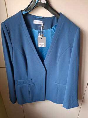 NEU Judith Williams HSE24 Blazer Jacke blau 42 1 Druckknopf-Verschluss,