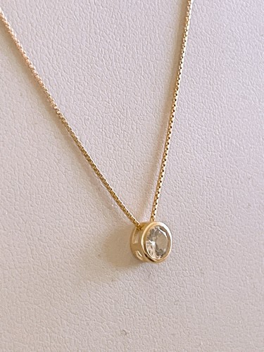 Nadri Framed Round CZ Solitaire Pendant Necklace, 14k Gold over Sterling Silver - Picture 8 of 18