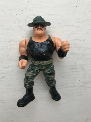 RARE WWE  Sgt Slaughter HASBRO WRESTLING FIGURE WW...