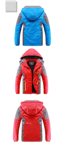 Winter Warm Fleece Padded Thick Child Coat Waterproof Hood Zipper Kids Outfits - Bild 14 von 19