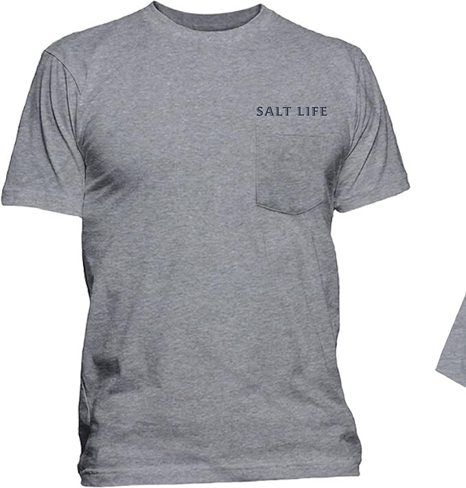 Мужская футболка Salt Life Salty Honor Bones с коротким рукавом сераямаленькая 3990₽