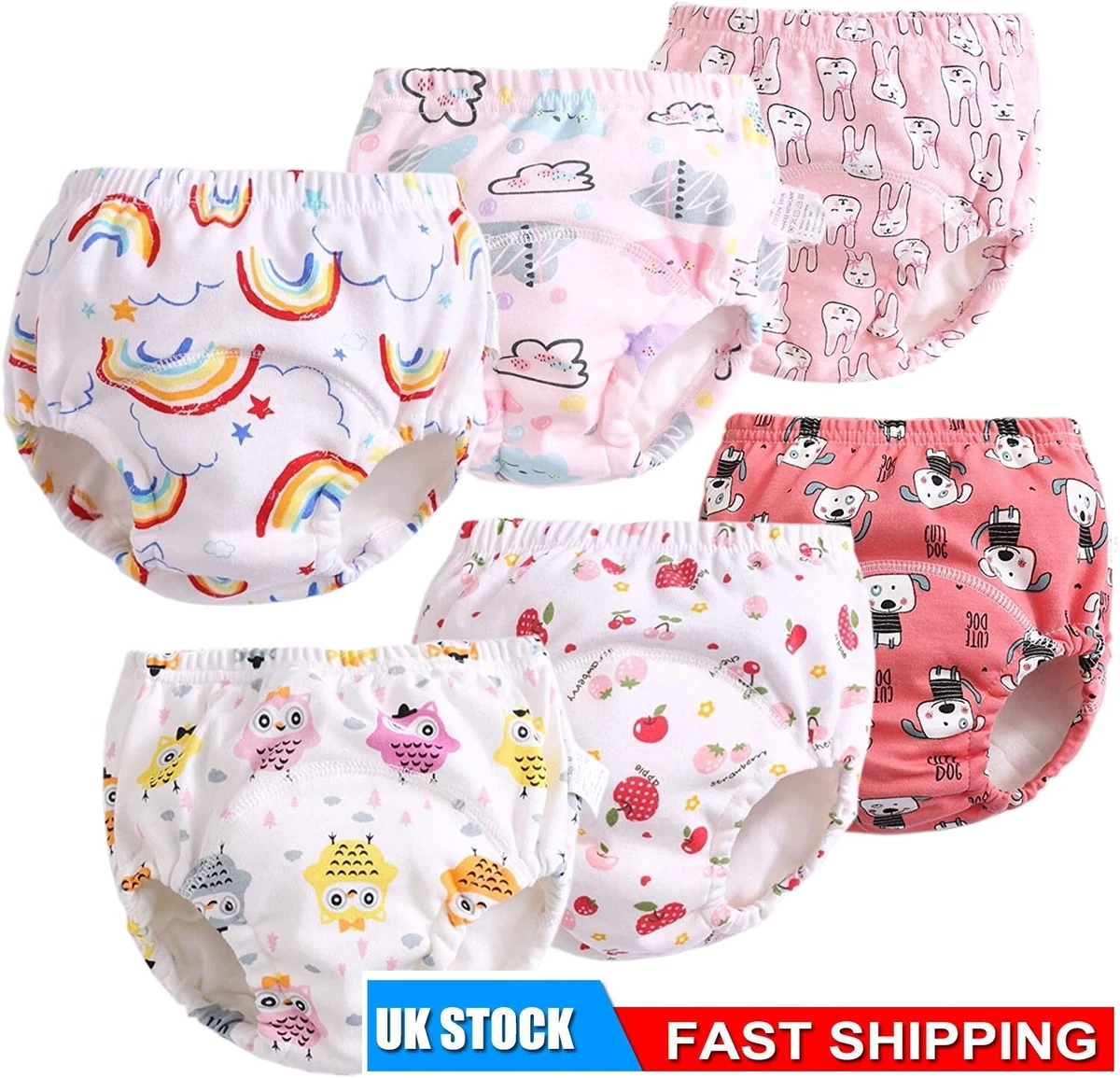 Baby Kids Waterproof Reusable Cotton Infant Potty Training Pants Nappy  Children