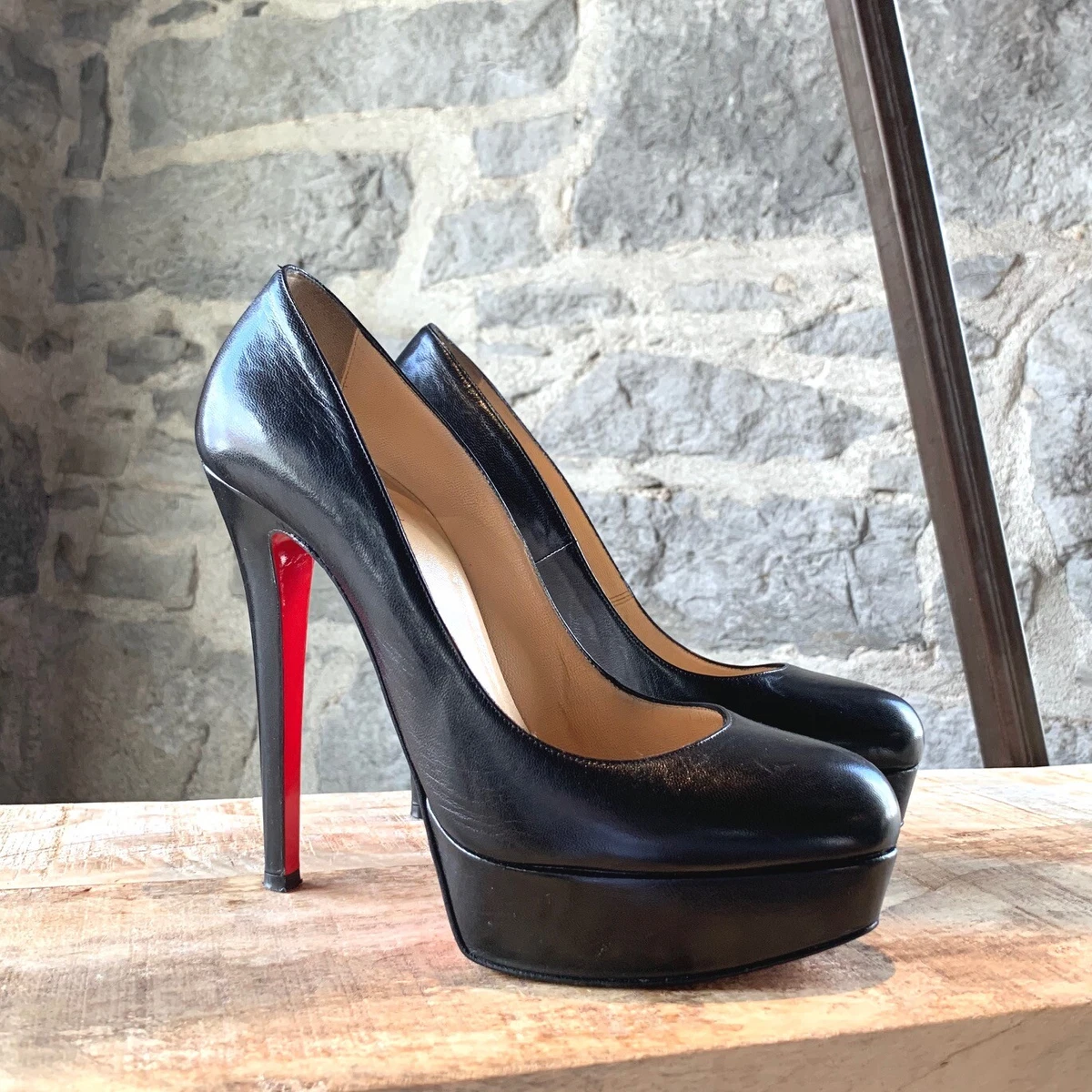 Christian Louboutin, Shoes, Classic Louboutin Bianca Black Leather Pump