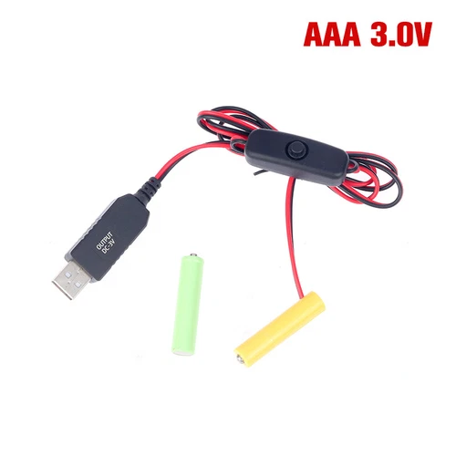 2PC AA/AAA 3V/4.5V/6V Battery Eliminator USB Power Supply Cable Replace UK - Bild 15 von 23
