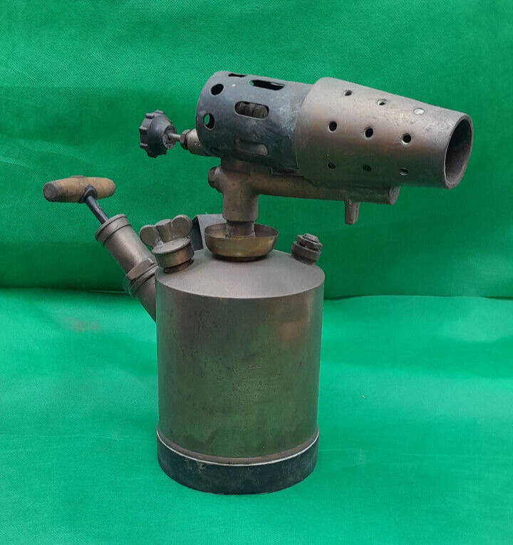 ANCIEN CHALUMEAU LAMPE a souder VESTA FJ PARIS en cuivre outil vintage