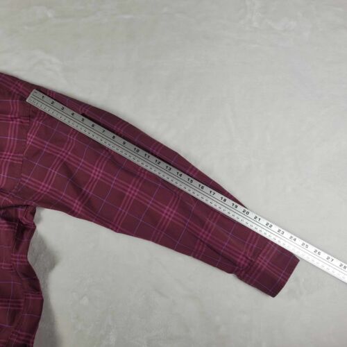 Burberry London Long Sleeve Button Down Shirt Men's XL Burgundy Maroon USA - Picture 4 of 9