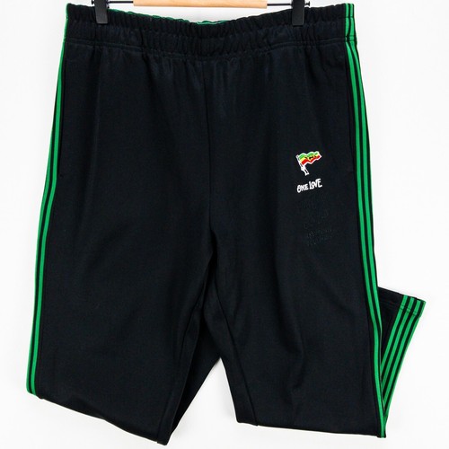 Shoe Palace Bob Marley Jogginghose Herren Gr. Large tiefschwarz grün Seitenstreifen