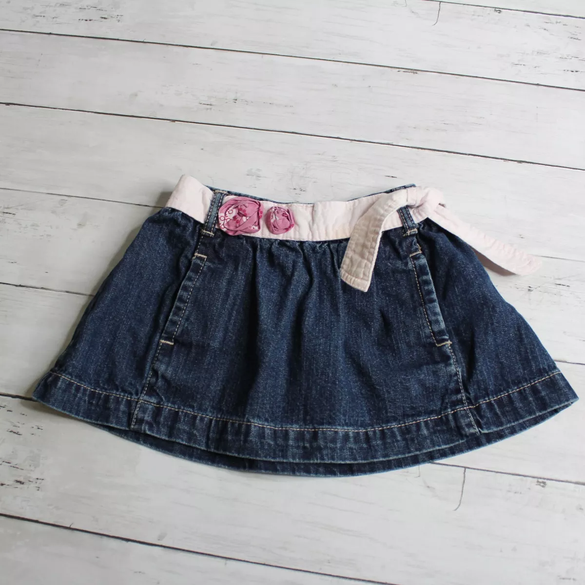 Baby blue top jean skirt