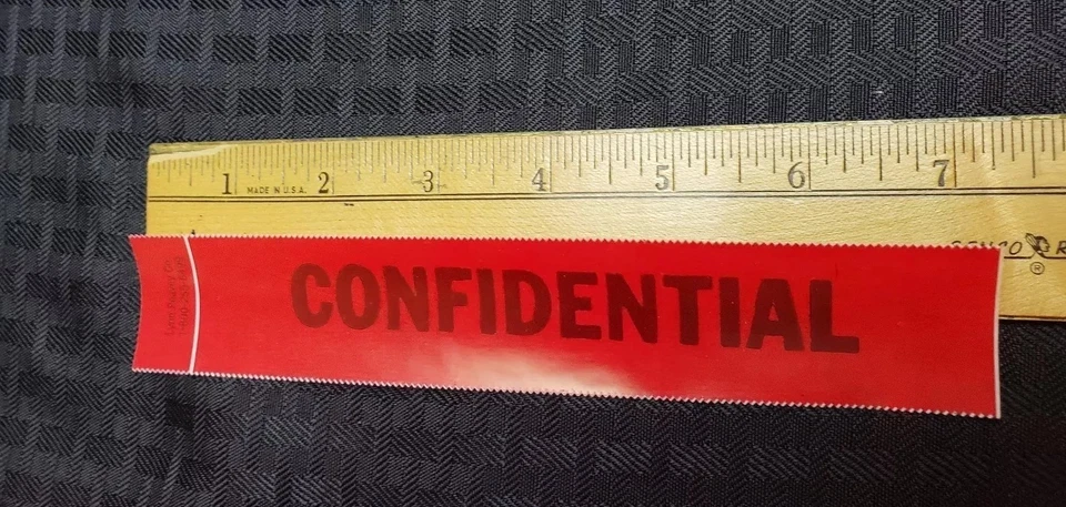 NOS Confidential Red Tape Strip Seal Zipr-Weld FBI Police CSI NCIS - Image 2 of 2