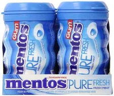 Mentos Pure Fresh Mint Sugar-Free Chewing Gum with Xylitol, 50 Piece, No Ship CA