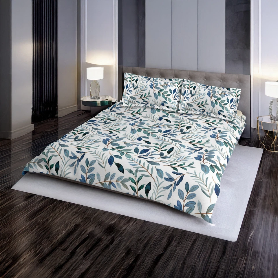 Botanical Duvet Cover & Pillow Shams #1 Eucalyptus Country French Farmhouse - Image 2 of 4