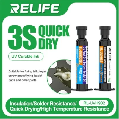 RELIFE RL-UVH902 Mobile Phone Mainboard Repair UV Curing Solder Mask Flux Oil - Image 1 of 4