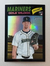 2026 Topps Heritage Cole Wilcox #155 Rookie Black Chrome Refractor SP /77