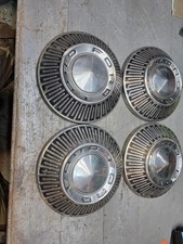 4 Set Of Vintage 1965-1966 Ford Galaxie 10.5 Dog Dish Wheel Cover Hubcaps Oem