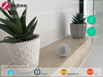 2in1 Zigbee2MQTT Smart Home Bewegungs- & Helligkeitssensor inkl. Batterie *MINI*