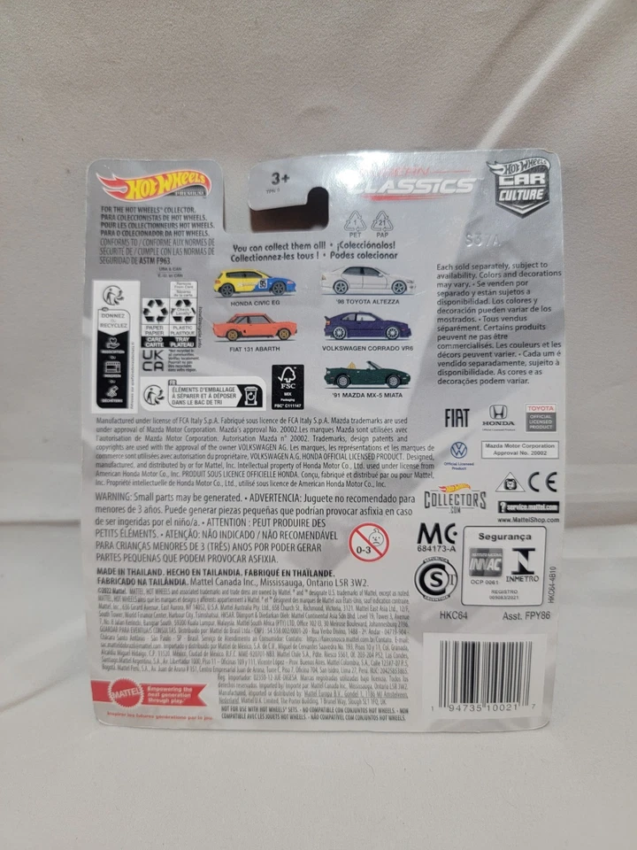 2004 Hot Wheels Premium 1973-84 FIAT 131 ABARTH 1/64 Car Culture Modern Classics - Image 3 of 3