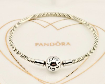 LIMITED EDITION Pandora Moments Sterling Silber Mesh Armreif Armband 596543