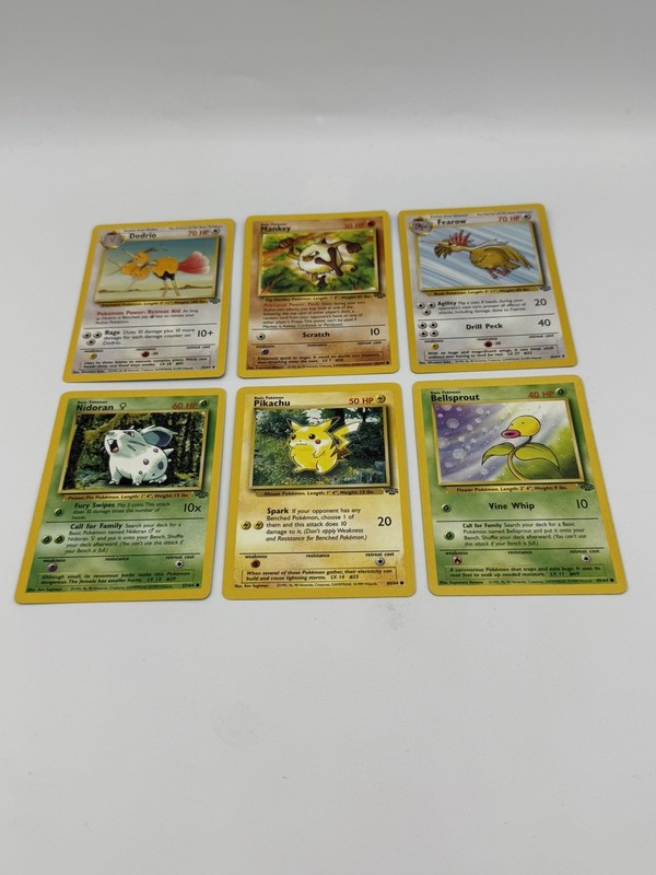6 Vintage Jungle set Pokémon Card Lot common rare