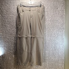 Columbia Convertible Cargo Pants Omni-Shield Hiking Zip Women's 8 Short Nylon