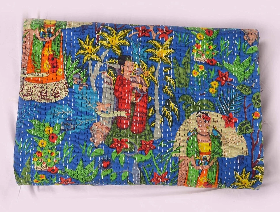 Indian Kantha Quilt superb Vintage New Traditional Kantha Quilts Jaipur - Image 4 of 4