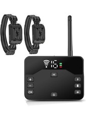 Wireless Dog Fence And Training Collar System 2 Dogs Set NIB