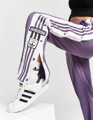 NEW ADIDAS ORIGINALS WOMENS ADIBREAK TREFOIL PANTS ~SIZE SMALL #JV7516 PLUM