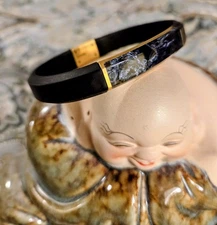 *STUNNING* David Yurman 18K Gold Pietersite Streamline ID 10mm Rubber Bracelet