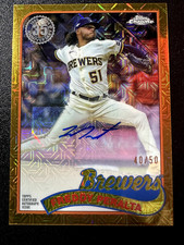 2024 Topps Chrome Update 1989 Freddy Peralta Gold Refractor /50 Auto - Mets