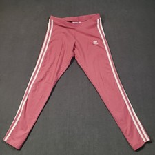 Adidas Leggings Kids S Pink 3-Stripes Trefoil Logo DH3167