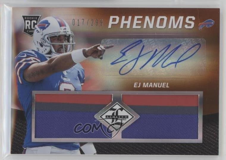 2013 Panini Limited Phenoms 17/299 EJ Manuel #209 Rookie Auto RC 5o1