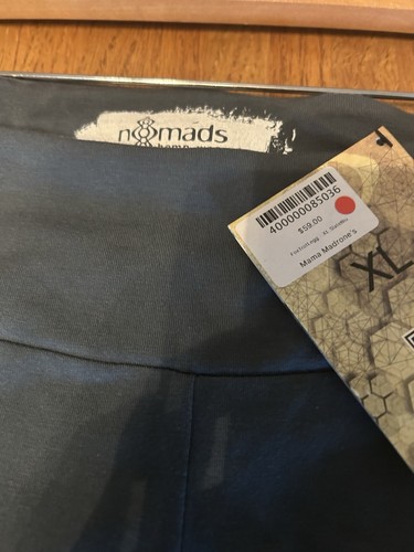 Nomads Hemp Wear Foxtrott Capri Slate Blue Leggings Size XL Reg $60 NWT - Foto 5 di 5