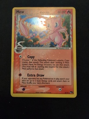 8 Mew POP Series 5 Corrected Back 3/17 Cosmos Holo Pokemon Card Holo Bleed Error