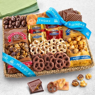 A Gift Inside Birthday Chocolate Caramel and Crunch Grand Gift Basket