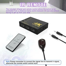 HDMI-compatible Switcher 4K HD1080P 3 5 Port For HDTV DVD BOX Z2 With IR Remote