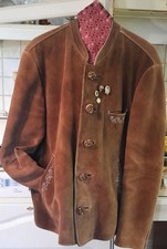 Edle H. Hirschwildleder Trachtenjacke Gr.52/54 Handarbeit Carl Schild Traunst.