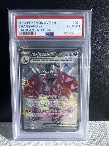 Pokémon TCG Charizard EX SVP-074 PSA 10 Paldean Fates