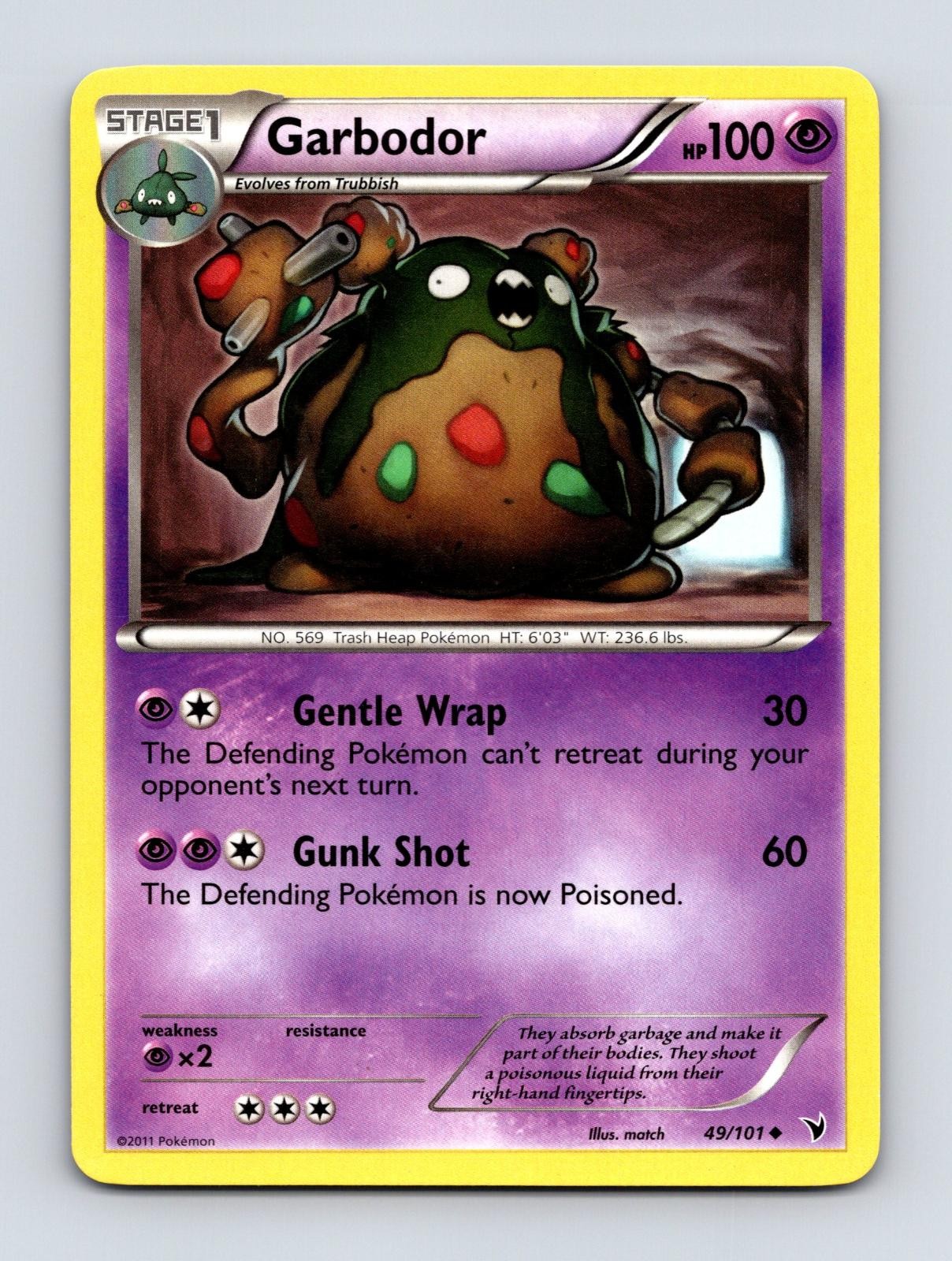 GARBODOR 49/101 UNCOMMON NOBLE VICTORIES POKEMON MP