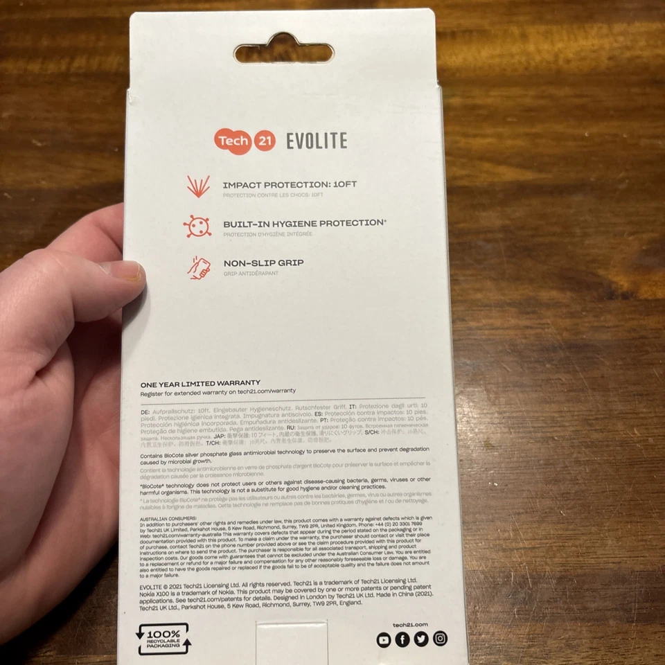 Evolite Multi-Drop Phone Protection Transparent Clear Case For Nokia X100 - Image 2 of 2