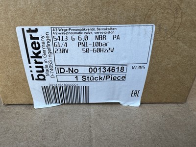 Bürkert  4/2 Wege-Magnetventil / 5413 G 6,0 NBR PA G1/4 PN1-10bar 220V 00134618